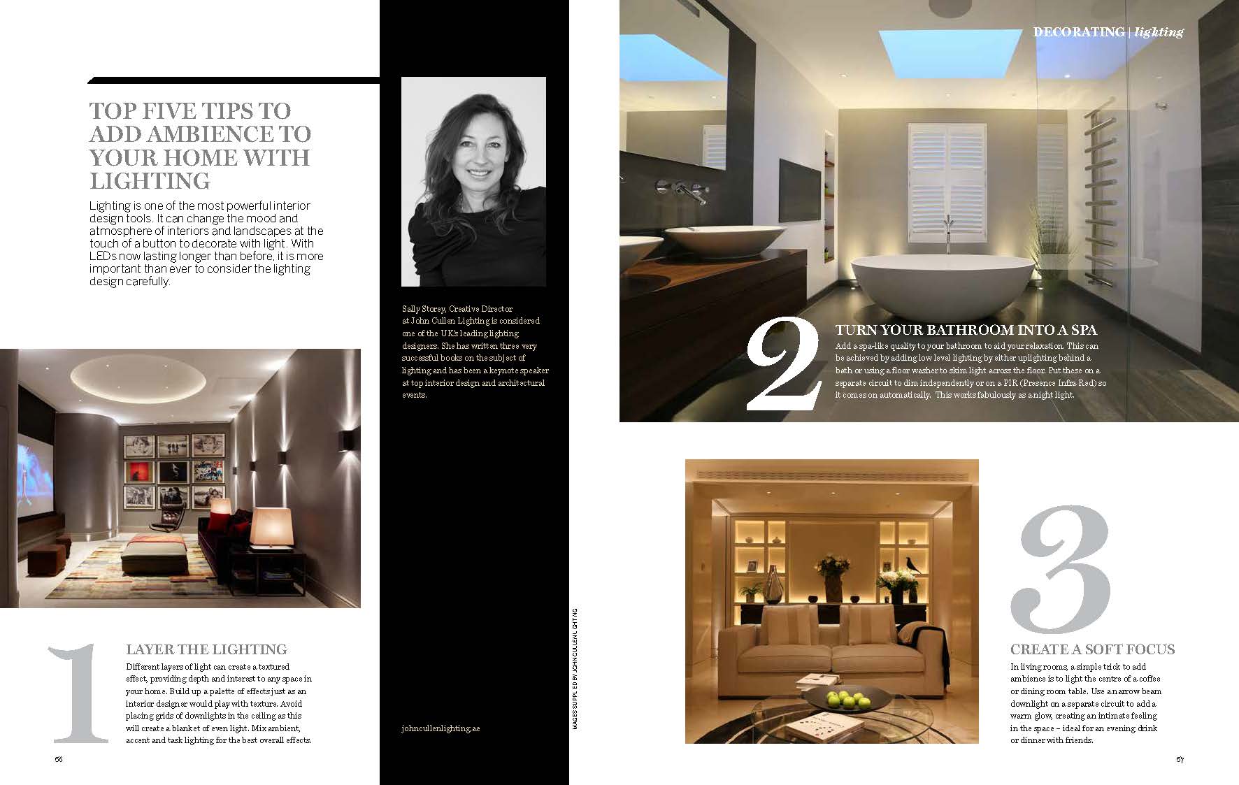 Top five lighting tips featured in InsideOut Arabia image
