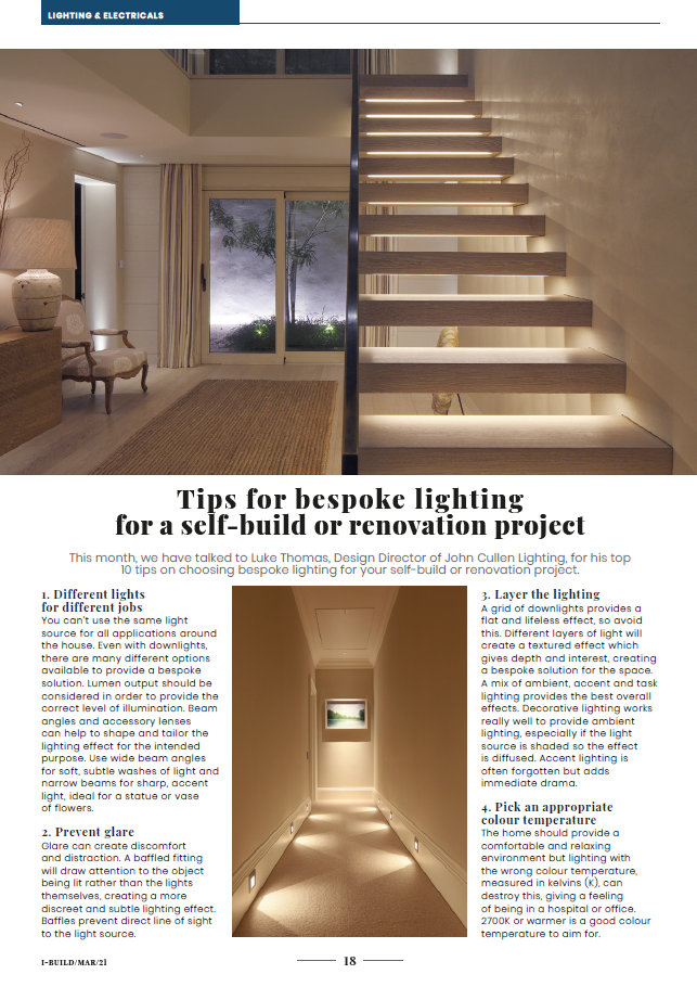 Tips for bespoke lighting for a self-build or renovation project image