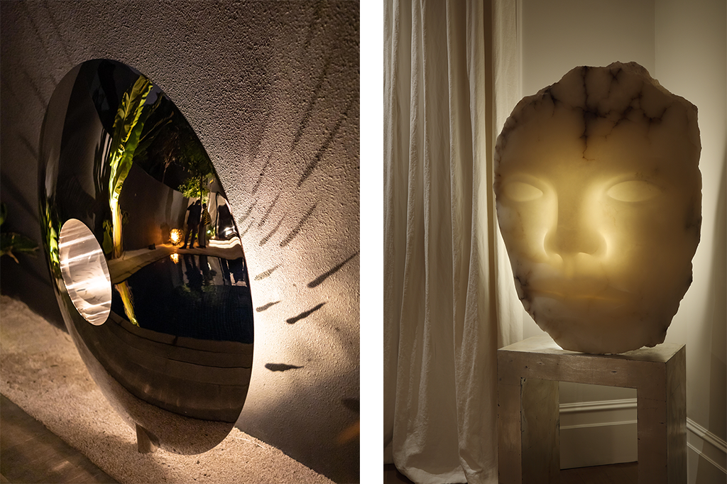 lighting sculptures using backlighting