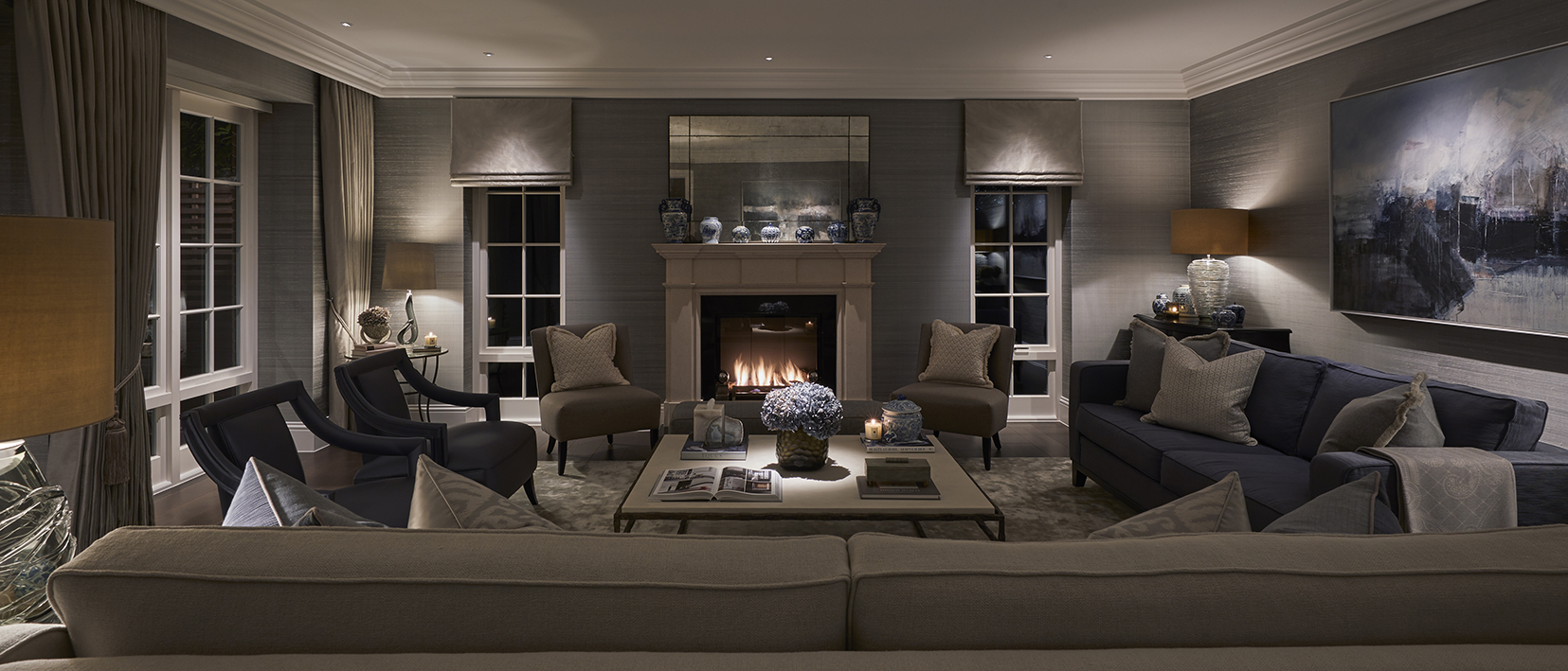 living room lighting idea for classic contemporary living room