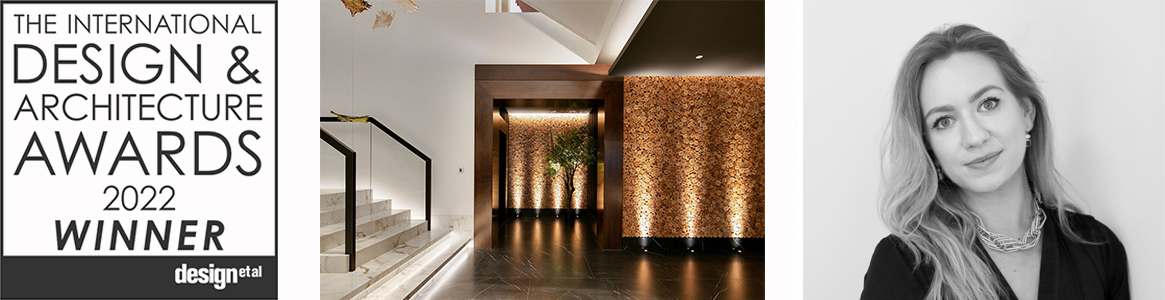 Design et Al award 2022 winner for lighting scheme