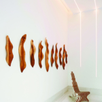 calm white interior lighting with strips of LED light