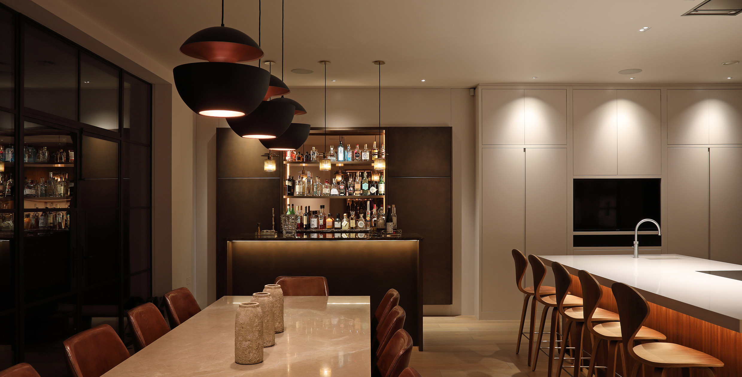 OPEN PLAN KITCHEN DINING AND BAR image