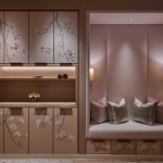 luxurious seating area with joinery and lighting