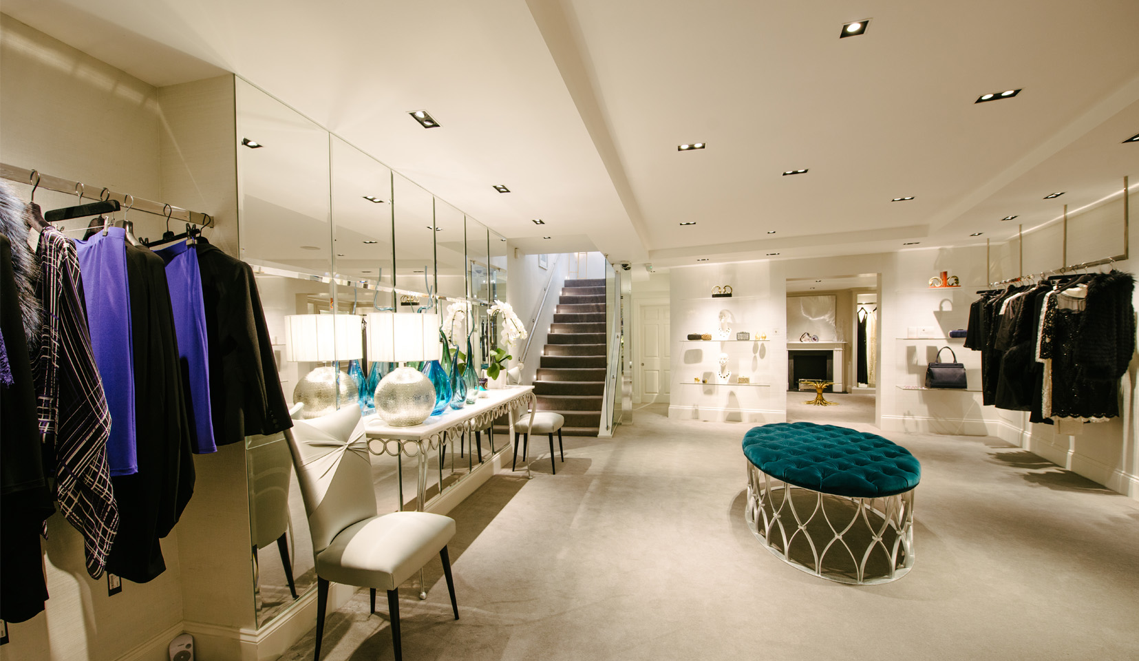 Basement of high end clothing store of Louise Kennedy