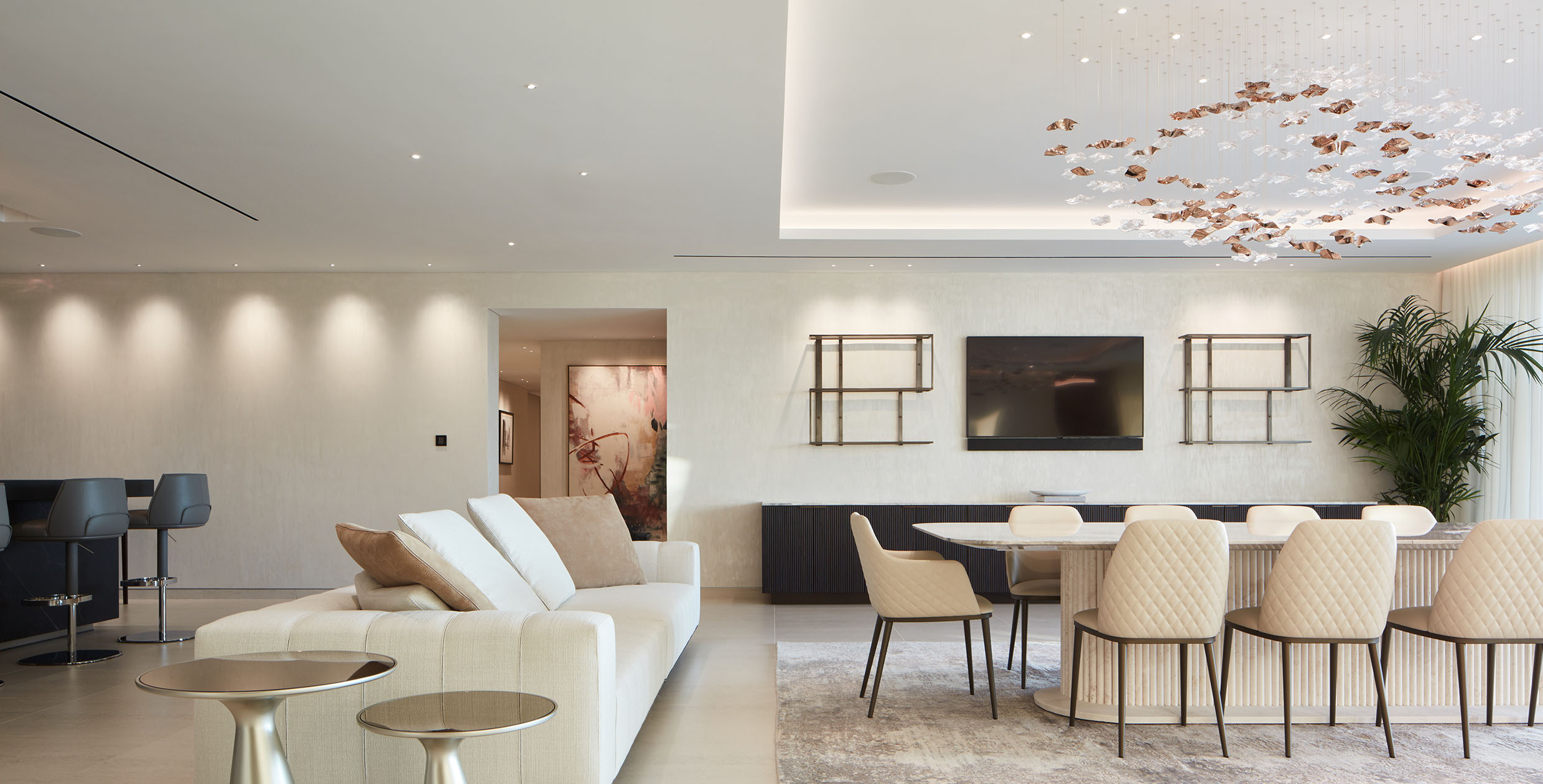 CONTEMPORARY DINING WITH PENDANTS image