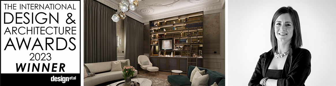award winning lighting design project with image of project and designer